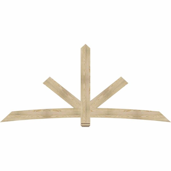 Ekena Millwork Alberta Rough Sawn Timber Gable Bracket, Douglas Fir, 108"W x 49"H x 2"D x 6"F, 11/12 Pitch GBW108X49X0206ALB00RDF - main